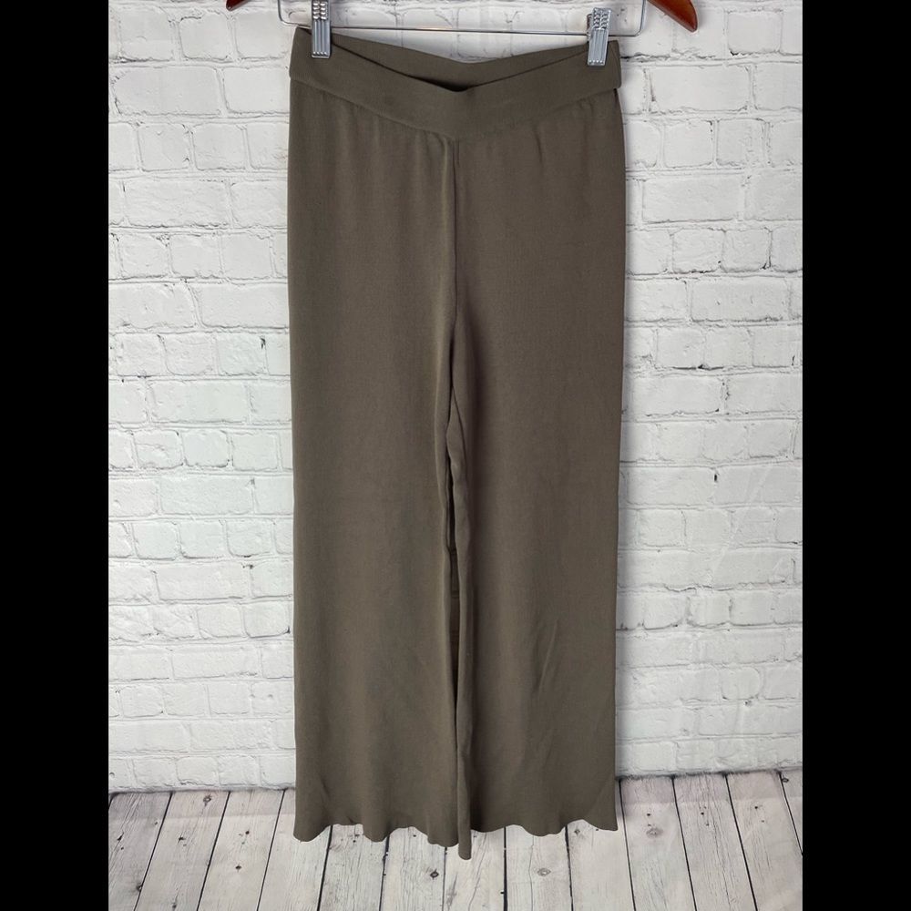 Zara Brown Lounge Pants Heavy Drop Material Small